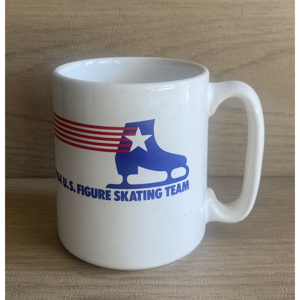 US OLYMPIC FIGURE SKATING 1984 TEAM Coffee Mug Cup Maxwell House Pfaltzgraff